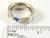 Vintage Jewelry 925 Sterling Silver Round Blue Stone Ring Size 6