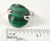 Vintage Jewelry 925 Sterling Silver Green Malachite Ring Size 10.25