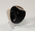 Alwaysbelisting: 925 Sterling Silver Orange Stone & Black Onyx Ring Sz 5 -112221