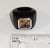 Alwaysbelisting: 925 Sterling Silver Orange Stone & Black Onyx Ring Sz 5 -112221