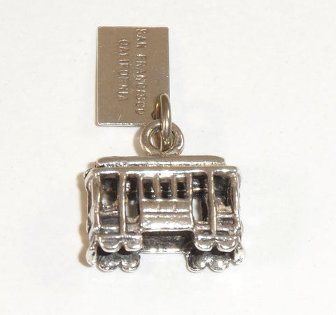 925 Sterling Silver "San Francisco California" Trolley Pendant By Bell