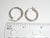 Vintage 925 Sterling Silver Latch Hoop Earrings (2.3G) (2.3G)(2.3G)