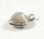 Vintage Jewelry 925 Sterling Silver Ridged Dangle Heart Pendant