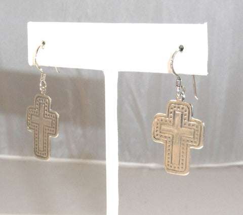 Alwaysbelisting: Vintage Se 925 Sterling Silver Dangle Cross Earrings