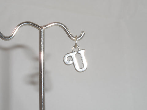 Vintage 925 Sterling Silver Letter "U" Charm (1.4G) (1.4G)(1.4G)