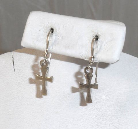 Alwaysbelisting: Vintage 925 Sterling Silver Dangle Cross Earrings