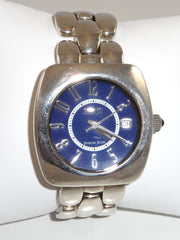 Vintage 925 Sterling Silver Ecclissi Blue Faced Watch (78.3G) (78.3G)