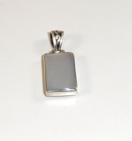 Alwaysbelisting: 925 Sterling Silver Reversible Mother Of Pearl Pendant