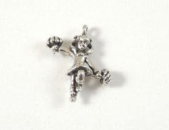 Vintage Jewelry 925 Sterling Silver Unique Cheerleader Pendant