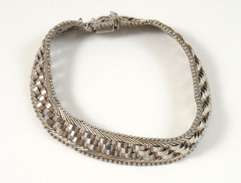 Vintage Jewelry 925 Sterling Silver Unique Itaor Italy Chain Bracelet