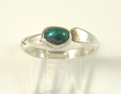 Vintage 925 Sterling Silver Ra Turquoise Ring Size 10.25, Adjustable