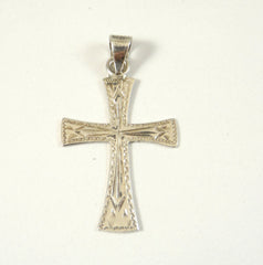 Vintage Jewelry 925 Sterling Silver G.C.01 Designer Dangle Cross Pendant, 136044