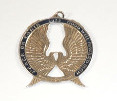 Reversible 925 Sterling Silver 1973 "Peace On Earth..." Twos Dove Pendant-120016