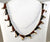 Vintage 925 Sterling Silver Onyx & Brown Stone Necklac (130.4G)