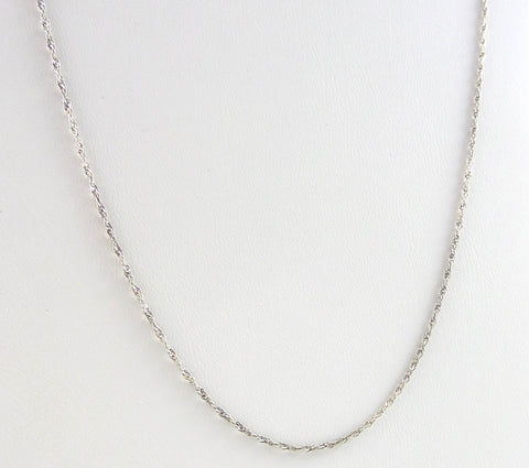 Vintage 925 Sterling Silver Long Italy Rope Chain Necklace (2.1G)