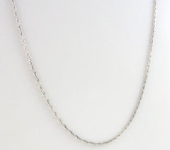 Vintage 925 Sterling Silver Long Italy Rope Chain Necklace (2.1G)