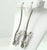 Vintage 925 Sterling Silver Rare Long Lizard 1988 Dangle Earrings (5G)