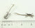 Vintage 925 Sterling Silver Rare Long Lizard 1988 Dangle Earrings (5G)