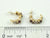 Gold Over 925 Sterling Silver Red Garnet Color Cz Earrings (4.6G)