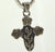 Vintage 925 Sterling Silver James Avery Floral Cross Pendant (1.4G)