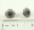 Vintage 925 Sterling Silver Round Black Onyx Floral Earrings (4.2G)