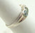 Vintage 925 Sterling Silver Aquamarine Color Cz Ring Size 7 (3.1G)