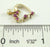 Gold Over 925 Sterling Silver Amethyst Color Cz Stones Pendant (1.7G)