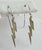 Vintage 925 Sterling Silver Thunder Lightning Bolt Earrings (1G)