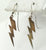 Vintage 925 Sterling Silver Thunder Lightning Bolt Earrings (1G)